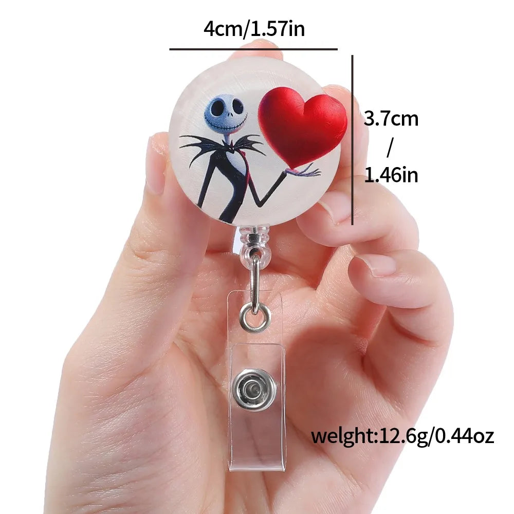 The Nightmare Before Christmas Nurse Acrylic badge reel for ID card student doctors nurses gift office use retractable