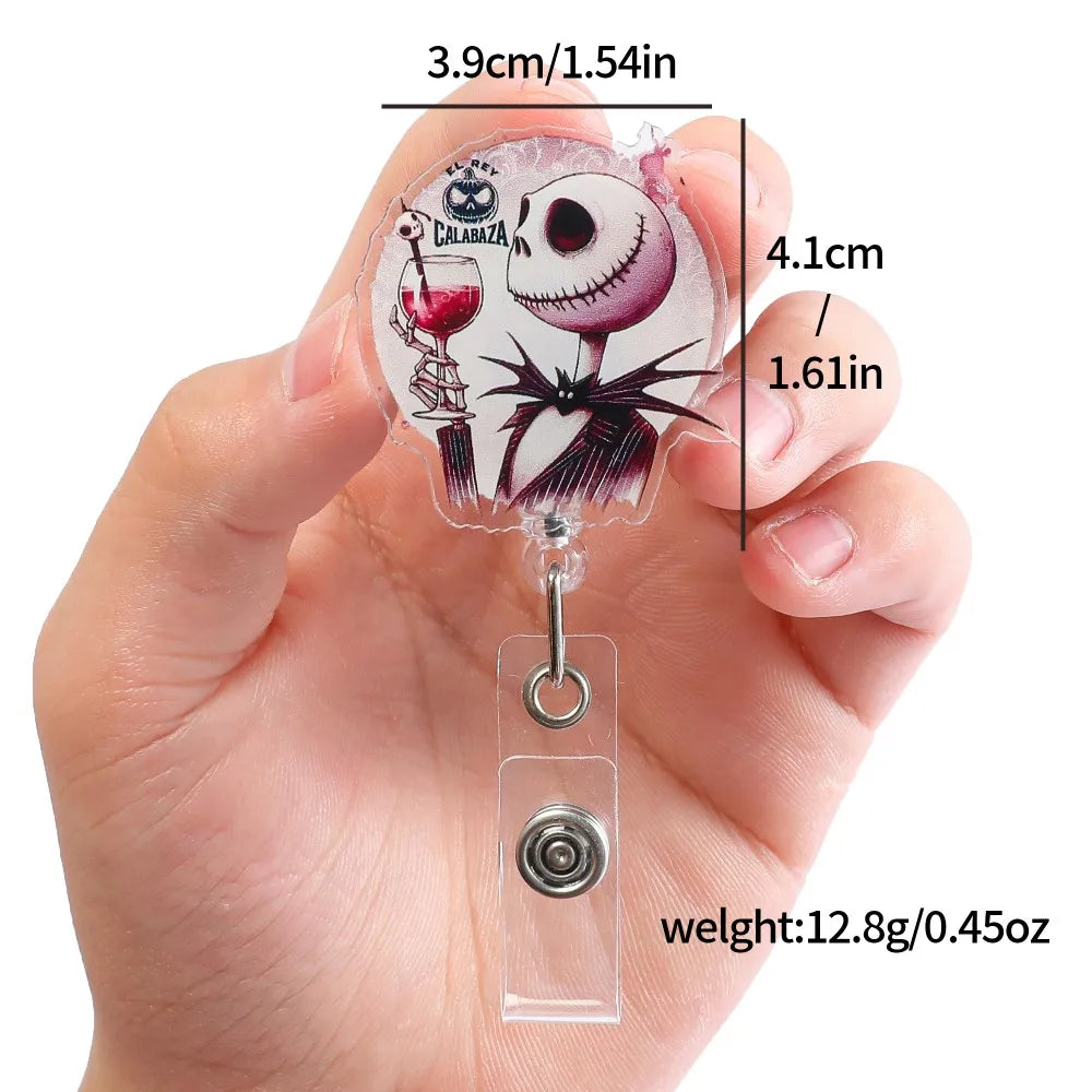 The Nightmare Before Christmas Nurse Acrylic badge reel for ID card student doctors nurses gift office use retractable