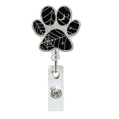 2025 New Arrival 1 Piece Acrylic Retractable Nurse Badge Reel Anime Halloween Boo Ghost Name Tag ID Card Clip Keys Lanyard