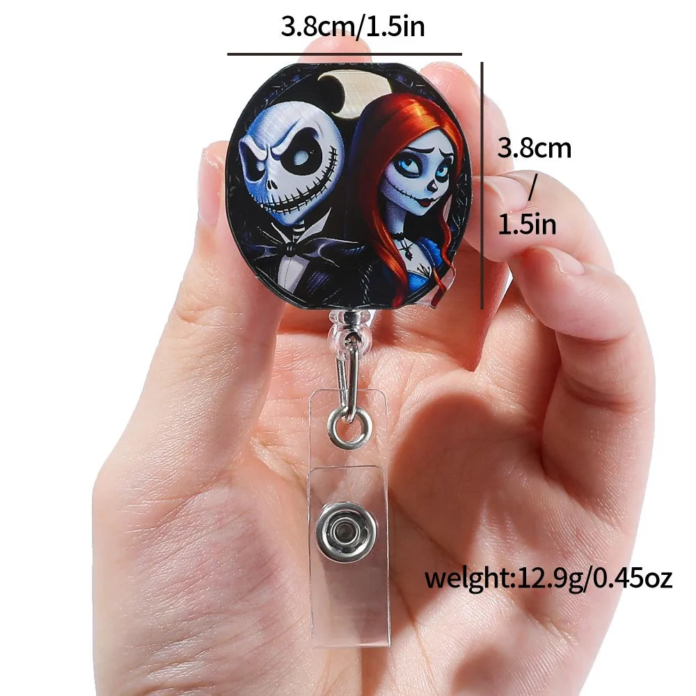The Nightmare Before Christmas Nurse Acrylic badge reel for ID card student doctors nurses gift office use retractable