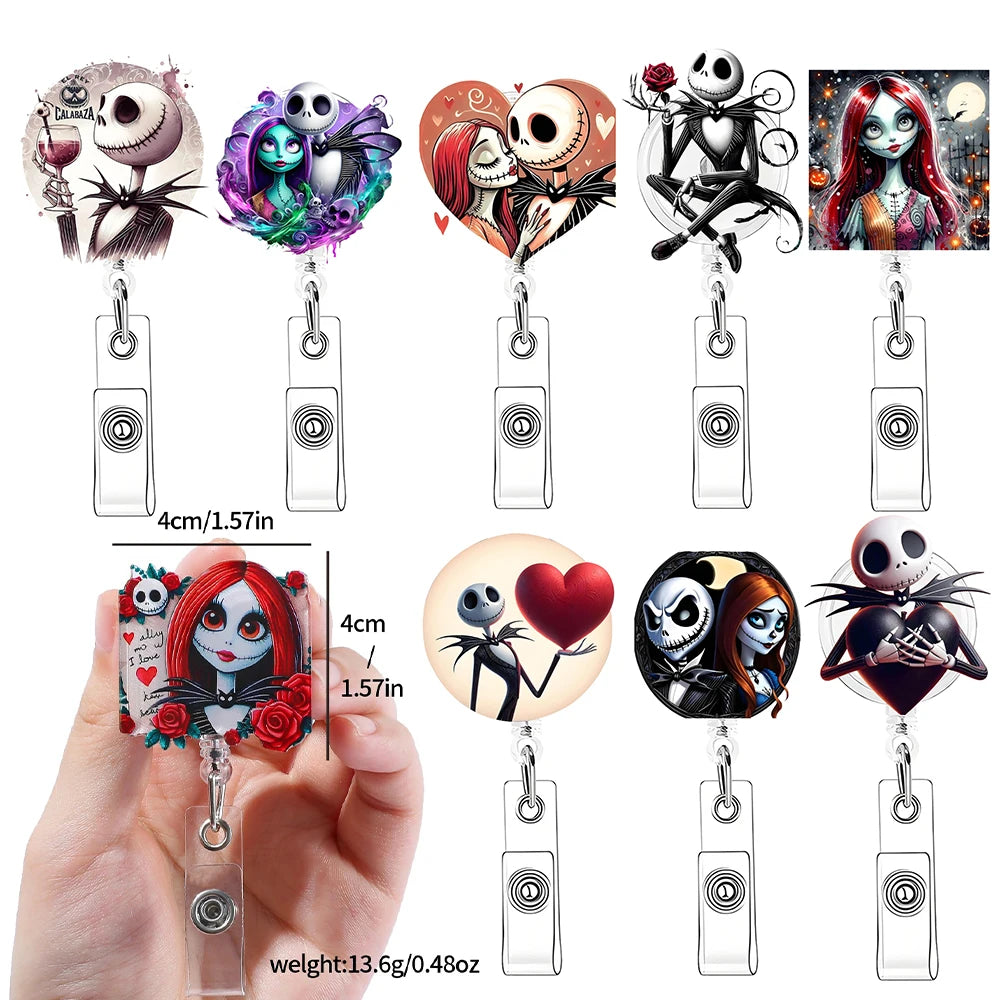 The Nightmare Before Christmas Nurse Acrylic badge reel for ID card student doctors nurses gift office use retractable