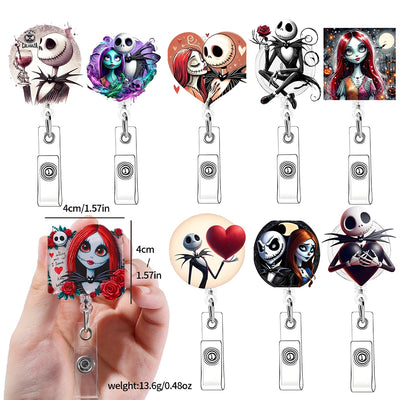 The Nightmare Before Christmas Nurse Acrylic badge reel for ID card student doctors nurses gift office use retractable