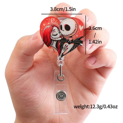 The Nightmare Before Christmas Nurse Acrylic badge reel for ID card student doctors nurses gift office use retractable