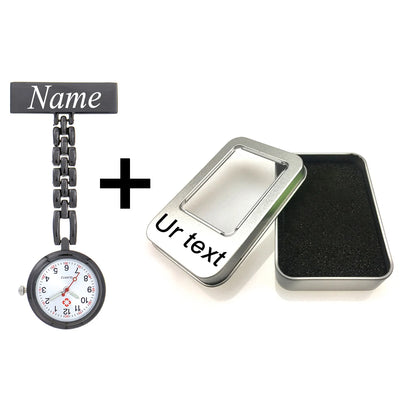 Noir Éternel – Matte Black Clip-On Pocket Watch