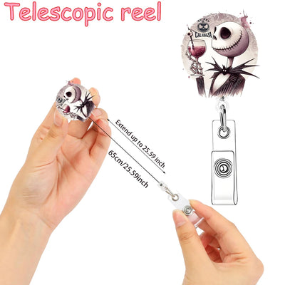 The Nightmare Before Christmas Nurse Acrylic badge reel for ID card student doctors nurses gift office use retractable