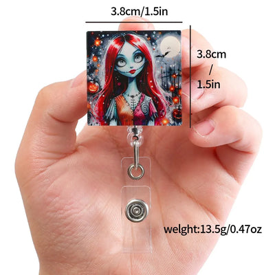 The Nightmare Before Christmas Nurse Acrylic badge reel for ID card student doctors nurses gift office use retractable