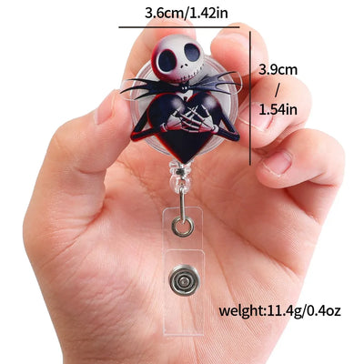 The Nightmare Before Christmas Nurse Acrylic badge reel for ID card student doctors nurses gift office use retractable